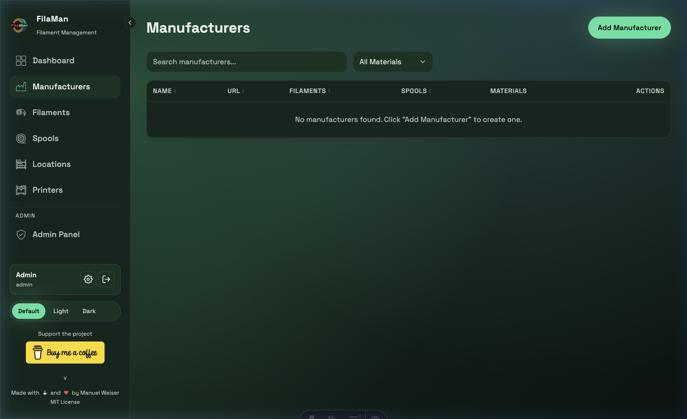 Manufacturers Page